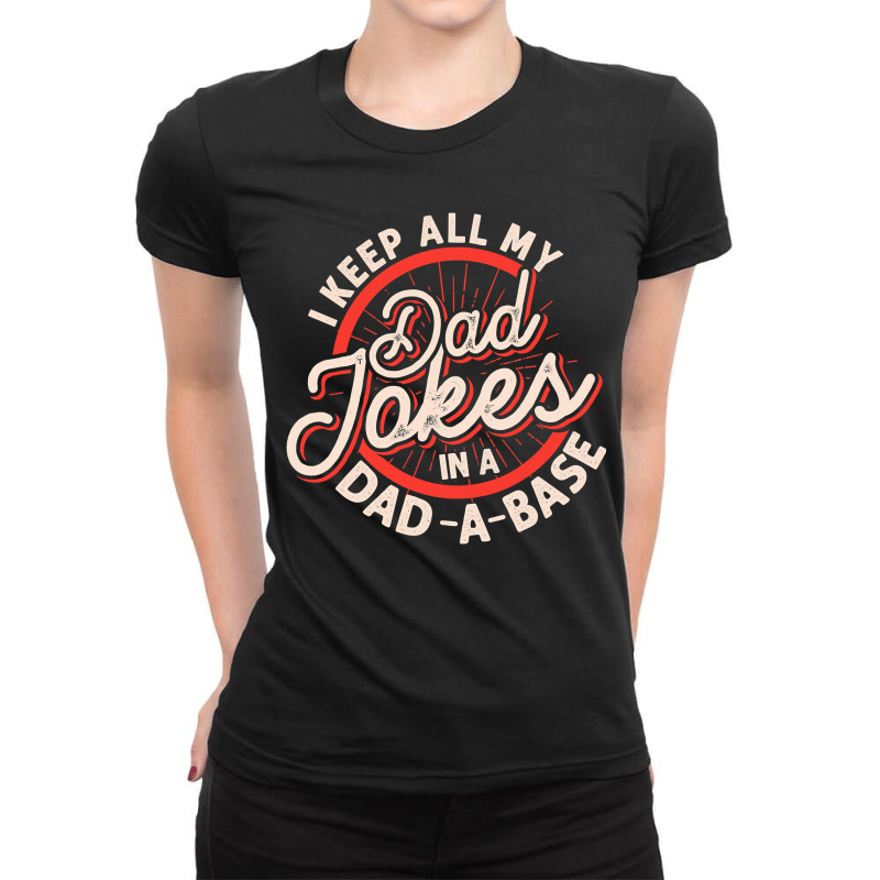 Programmer Dad Nerdy Father Database Geeky Dad Jokes Ladies Fitted T-Shirt by cm-arts | Artistshot