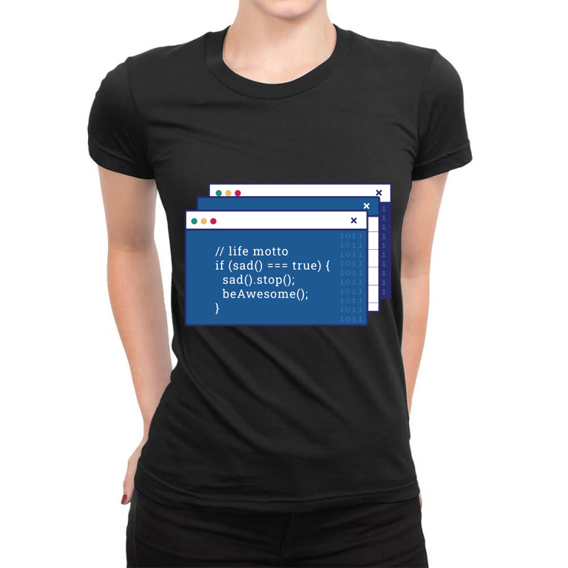 Funny Programming Coding Programmer Gift-yucub Ladies Fitted T-Shirt by fenderbendable | Artistshot