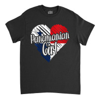 Womens Panama For Girl Panamanian Heart Flag For Women Panameña V Nec Classic T-shirt | Artistshot