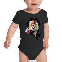 Michael Jackson Pop Art Portrait-ralqz Baby Bodysuit | Artistshot