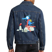 Dragon & Bird - Learn To Fly. Green Men Denim Jacket | Artistshot