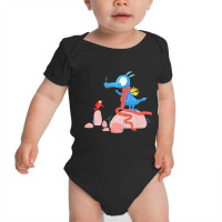 Dragon & Bird - Learn To Fly. Pink Baby Bodysuit | Artistshot