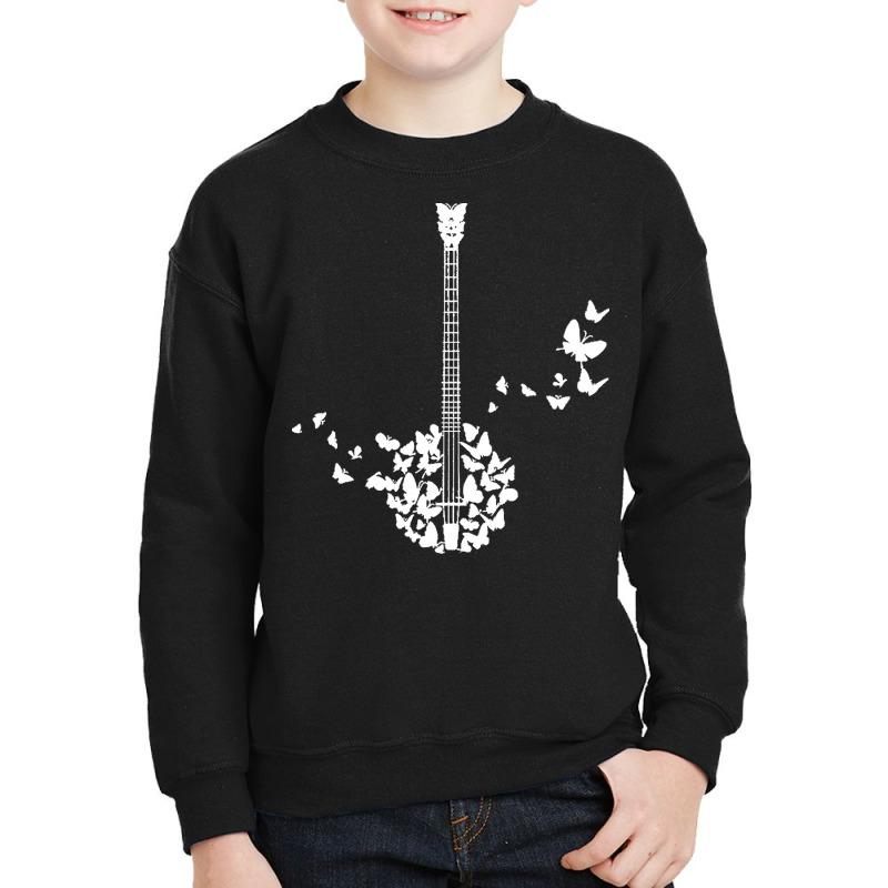 Banjo Instrument T  Shirt A Banjo Instrument With Beautiful Butterflie Youth Sweatshirt by delmer | Artistshot