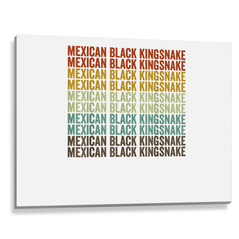 Mexican Black Kingsnake Retro T Shirt Metal Print Horizontal | Artistshot