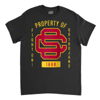 Usc Fight On! Sc Interlock Go Trojans Gold Cardinal Fill Classic T-shirt | Artistshot