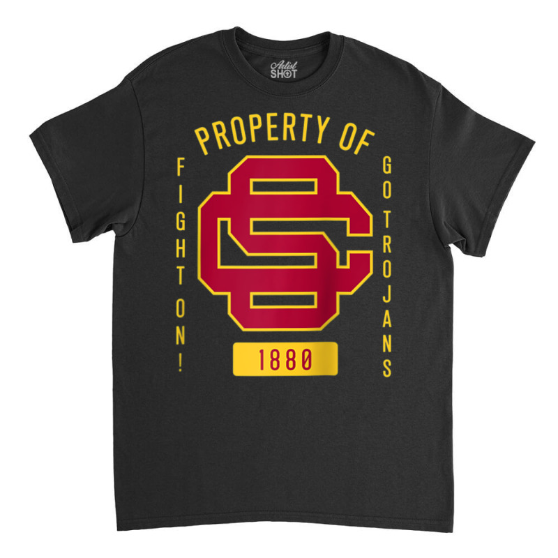 Usc Fight On! Sc Interlock Go Trojans Gold Cardinal Fill Classic T-shirt by Kandurip541 | Artistshot