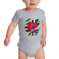 Womens Proud Dominican Shirts  Torn Ripped Dominica Flag V Neck T Shir Baby Bodysuit | Artistshot