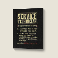 Service Technician Dictionary Term Portrait Canvas Print | Artistshot