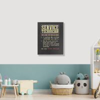 Service Technician Dictionary Term Portrait Canvas Print | Artistshot