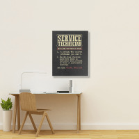 Service Technician Dictionary Term Portrait Canvas Print | Artistshot