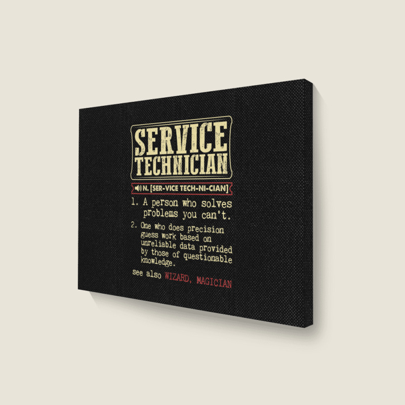 Service Technician Dictionary Term Landscape Canvas Print | Artistshot