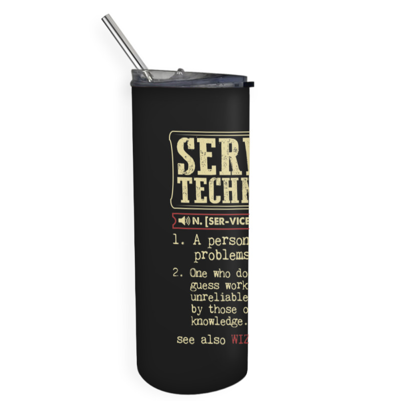 Service Technician Dictionary Term Skinny Tumbler | Artistshot