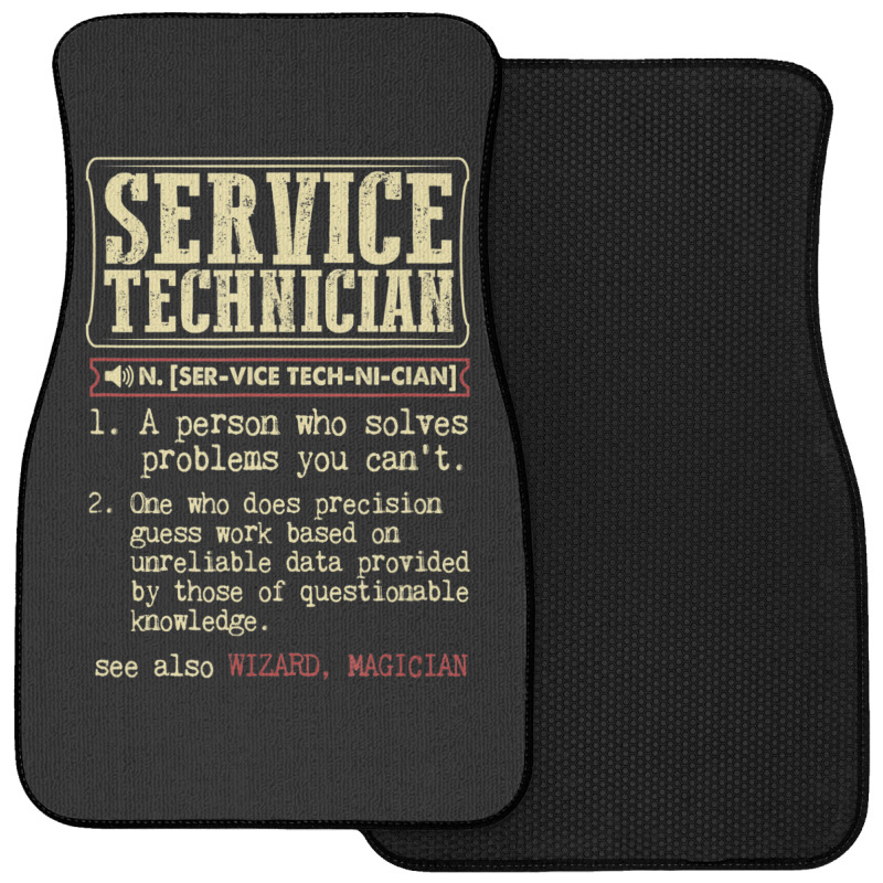 Service Technician Dictionary Term Front Car Mat | Artistshot