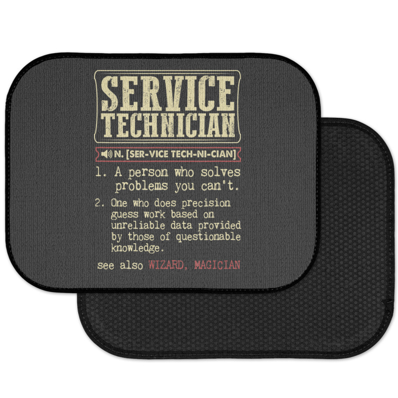 Service Technician Dictionary Term Rear Car Mat | Artistshot