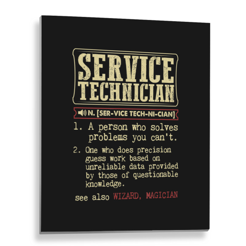 Service Technician Dictionary Term Metal Print Vertical | Artistshot