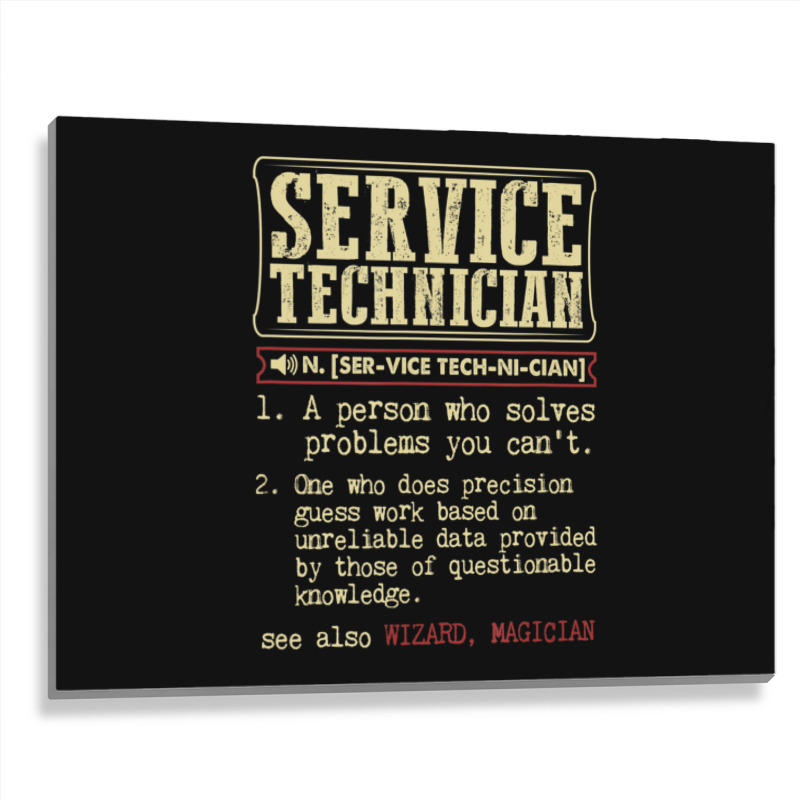 Service Technician Dictionary Term Metal Print Horizontal | Artistshot