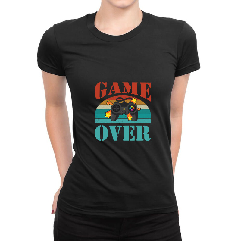 Game Over 1 Ladies Fitted T-Shirt by RodneyAbernathy | Artistshot