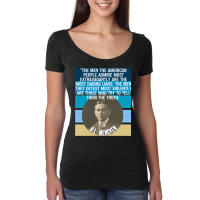 Hl Mencken Quote American People Admire Liars Detest Truth Pullover Ho Women's Triblend Scoop T-shirt | Artistshot