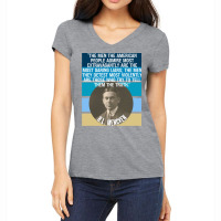 Hl Mencken Quote American People Admire Liars Detest Truth Pullover Ho Women's V-neck T-shirt | Artistshot