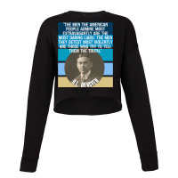 Hl Mencken Quote American People Admire Liars Detest Truth Pullover Ho Cropped Sweater | Artistshot