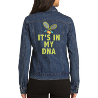 It's In My Dna Passionate Tennis Player Quote Ladies Denim Jacket | Artistshot