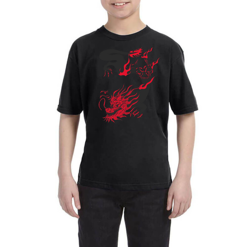 Dragon Black And Red Youth Tee by Kenlofu52 | Artistshot