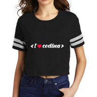 I Love Coding - Programmers T-shirt Scorecard Crop Tee | Artistshot