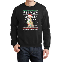 Chinook Dog Dog Santa Hat Ugly Christmas Sweater Happy Holidays Season Crewneck Sweatshirt | Artistshot