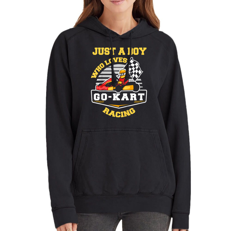 Kids Go-kar Boy Go Kart Racing Quote Go-kart Racer Vintage Hoodie by cm-arts | Artistshot