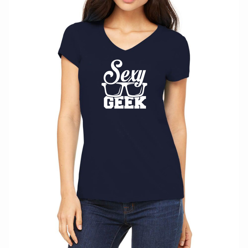 Like A I Love Cool Sexy Geek Nerd Glasses Boss Women's V-neck T-shirt | Artistshot