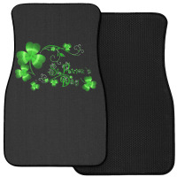 Happy St Patricks Day And Shamrock Front Car Mat | Artistshot