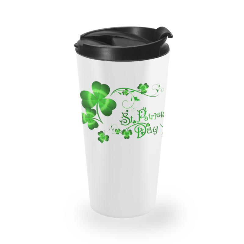 Happy St Patricks Day And Shamrock Travel Mug | Artistshot