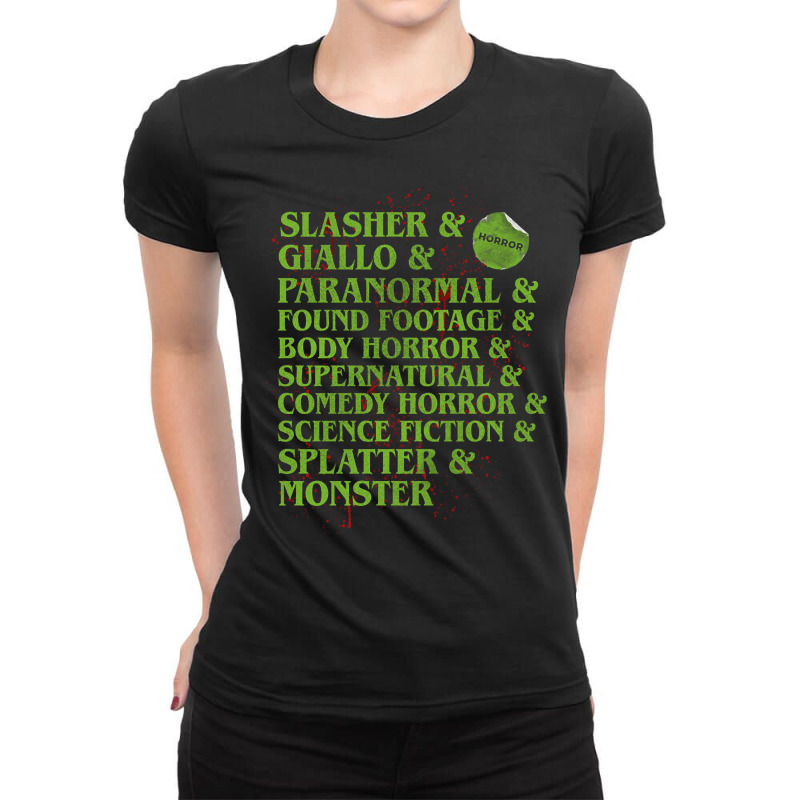 Horror Sub Genre Ladies Fitted T-Shirt by Kanjolen689 | Artistshot