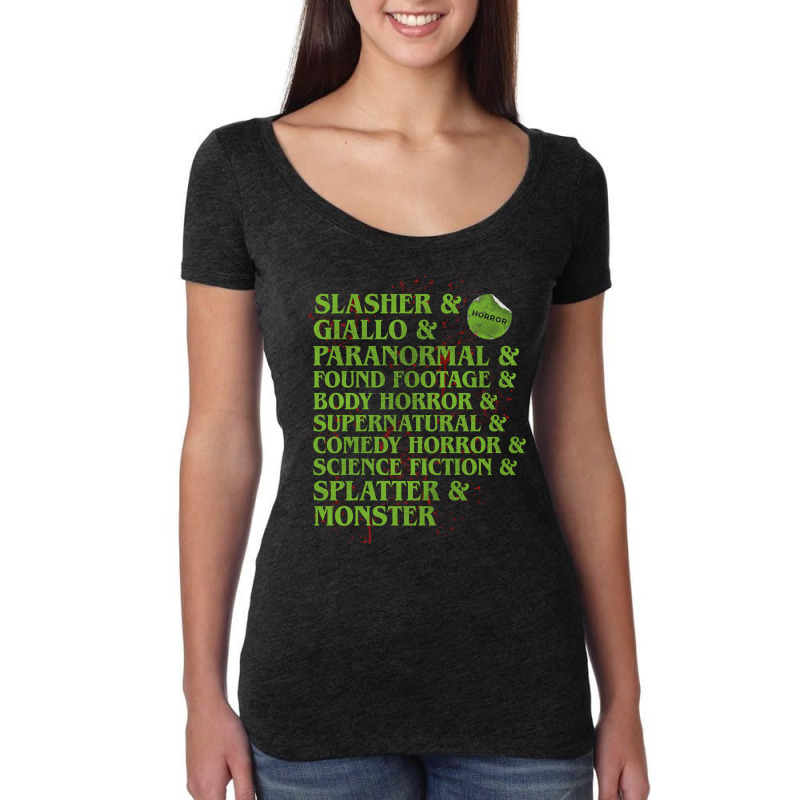 Horror Sub Genre Women's Triblend Scoop T-shirt by Kanjolen689 | Artistshot