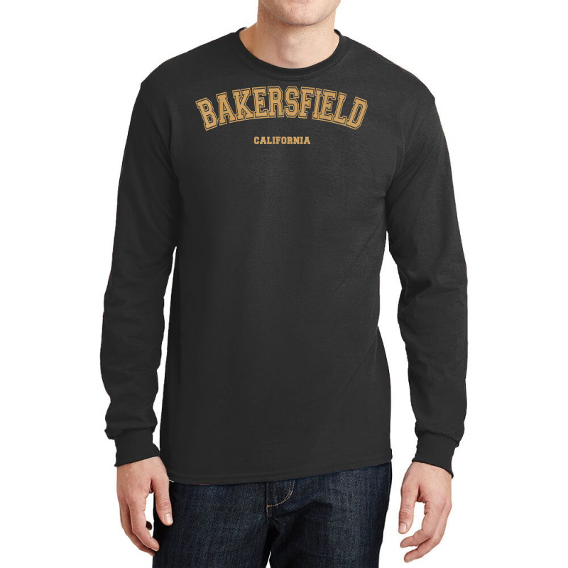 Bakersfield Sports College Style On Bakersfield T Shirt Long Sleeve Shirts by phillidarsz | Artistshot