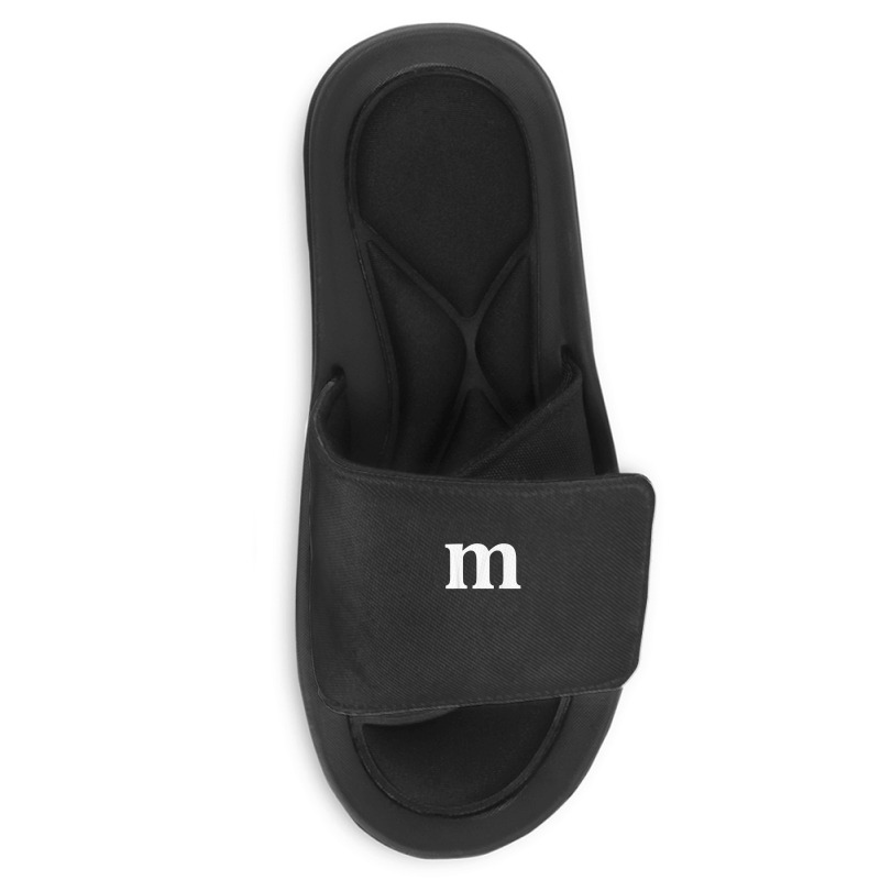 Funny Letter M Last Minute Halloween Group Costume Matching Slide Sandal | Artistshot