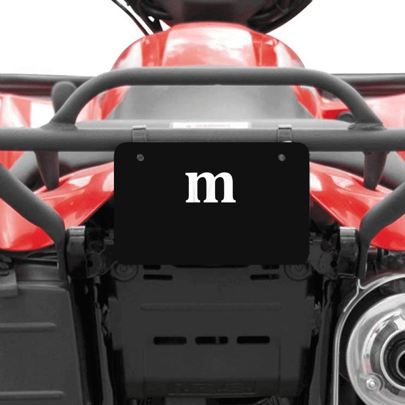 Funny Letter M Last Minute Halloween Group Costume Matching Atv License Plate | Artistshot