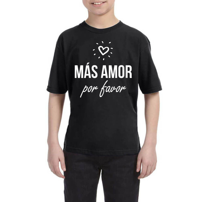 Womens Mas Amor Por Favor Cute Latin Quote Peace Love V-neck Youth Tee by cm-arts | Artistshot