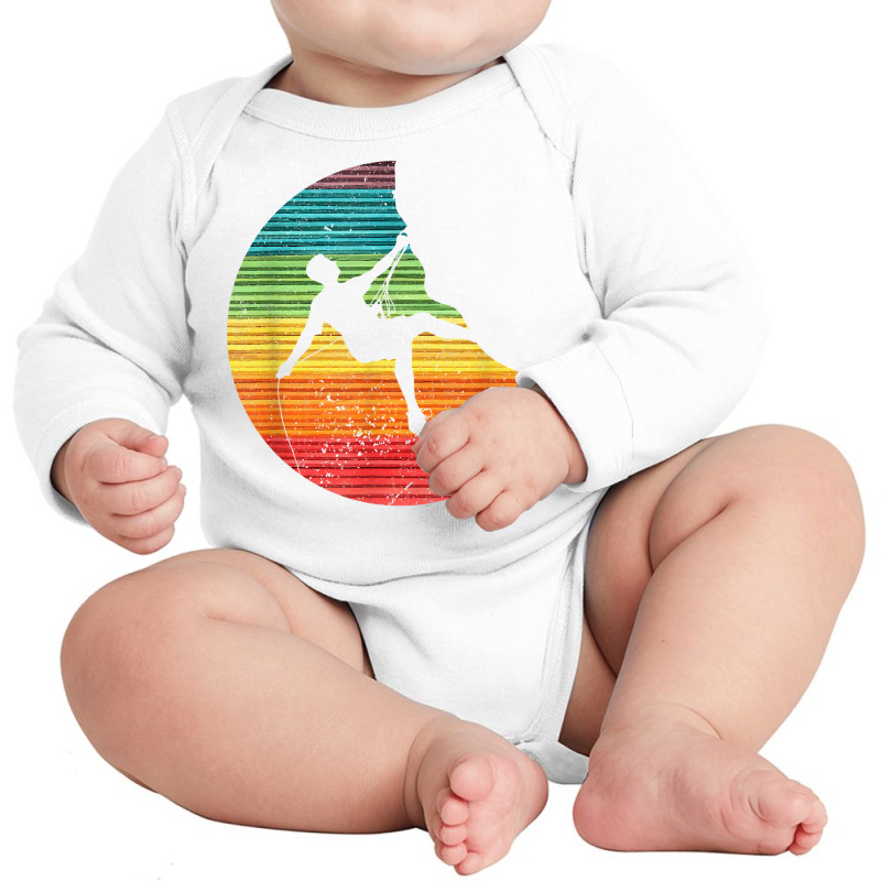 Climbing Silhouette Climbing Bouldering Freeclimbing T Shirt Long Sleeve Baby Bodysuit | Artistshot