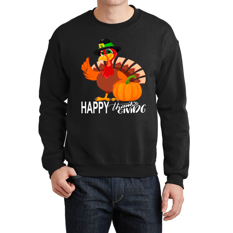 Thanksgiving Turkey Happy Thanks Giving Turkey Day Funny Gift Crewneck Sweatshirt | Artistshot