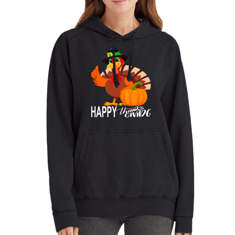 Thanksgiving Turkey Happy Thanks Giving Turkey Day Funny Gift Vintage Hoodie | Artistshot