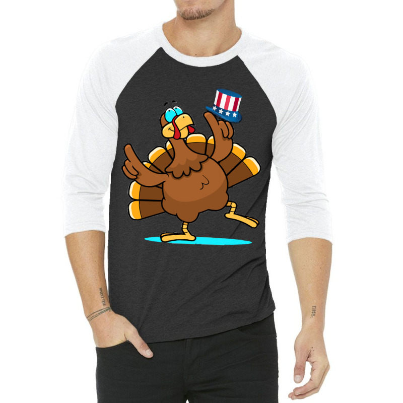 Thanksgiving Turkey Happy Thanksgiving Turkey Day Funny Gift 3/4 Sleeve Shirt | Artistshot