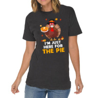 Thanksgiving Turkey Here For Pie Thanksgiving Funny Turkey Face Mask G Vintage T-shirt | Artistshot