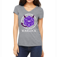 D20 Dice Warlock Rpg Class Tabletop Roleplaying Gift T Shirt Women's V-neck T-shirt | Artistshot