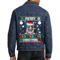 Ugly Merry Christmas German Shepherd Dog Xmas Dog Lover Christmas Men Denim Jacket | Artistshot