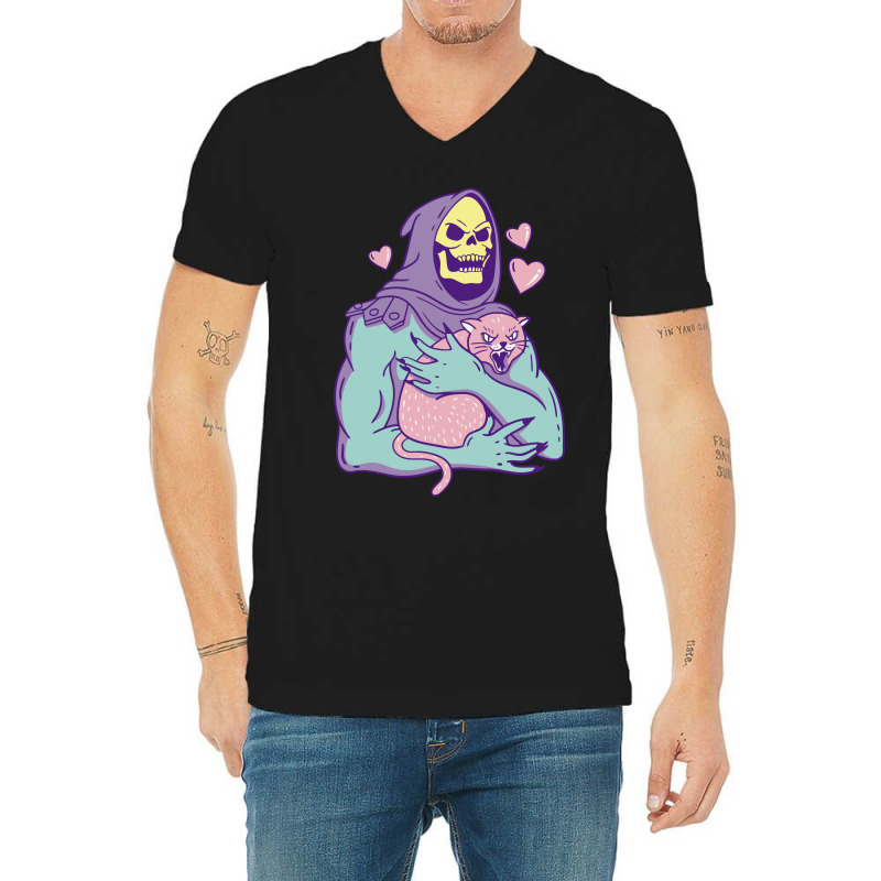 Skeletor's Cat Premium Scoop V-neck Tee | Artistshot