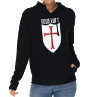 Deus Vult God Wills It Crusader Meme Lightweight Hoodie | Artistshot