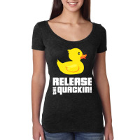 Release The Quackin! Yellow Rubber Ducks Women's Triblend Scoop T-shirt | Artistshot