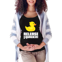 Release The Quackin! Yellow Rubber Ducks Maternity Scoop Neck T-shirt | Artistshot