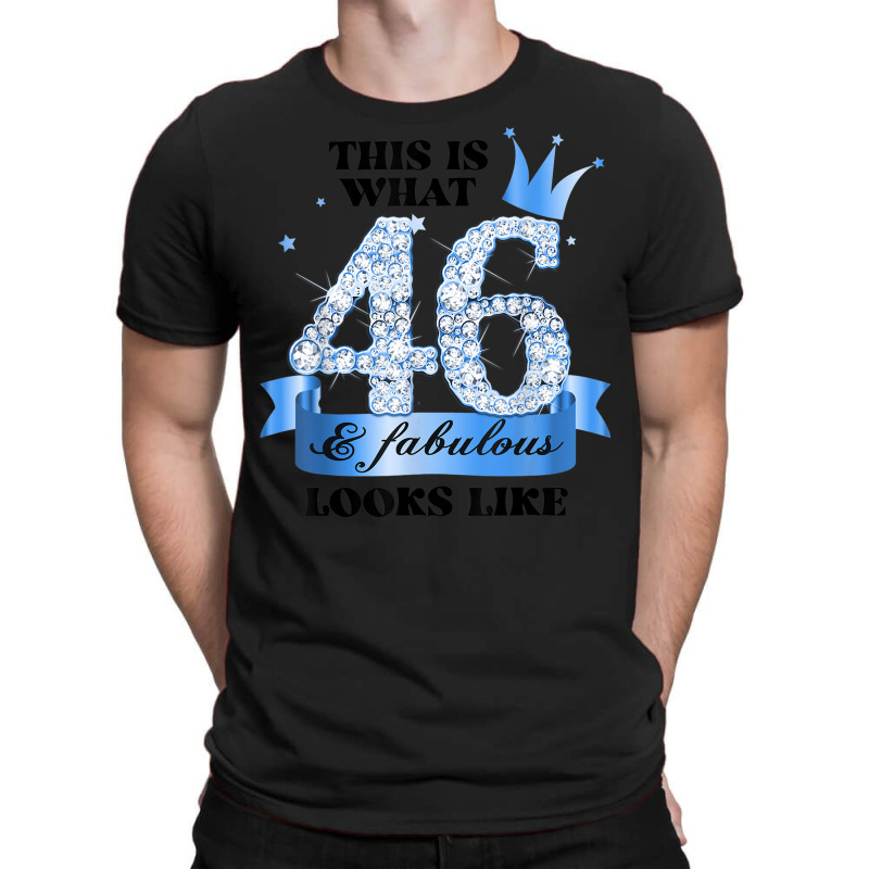 46 & Fabulous I Blue White Party Group Candid Photo Outfit T-shirt | Artistshot